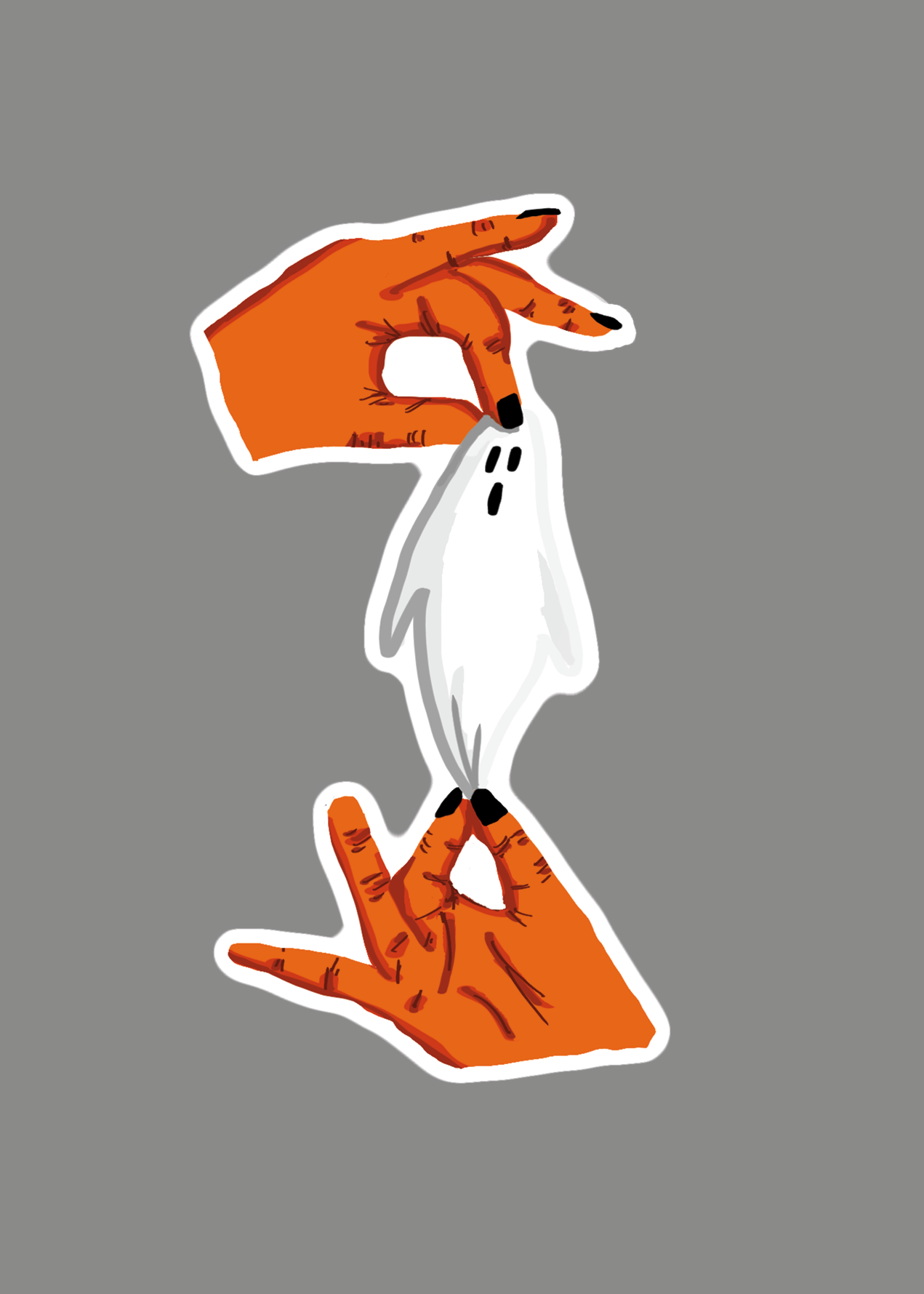 ASL Ghost Sticker